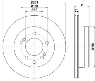 Тормозной диск HELLA 8DD 355 122-211