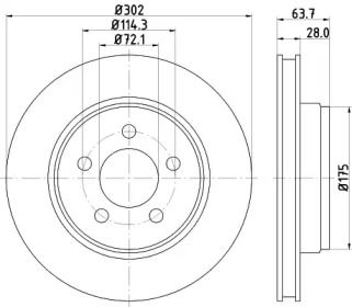 Тормозной диск HELLA 8DD 355 119-241