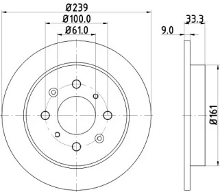 Тормозной диск HELLA 8DD 355 117-871