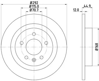 Тормозной диск HELLA 8DD 355 116-601