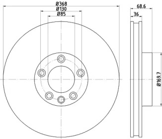 Тормозной диск HELLA 8DD 355 119-521