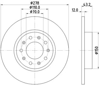 Тормозной диск HELLA 8DD 355 116-671