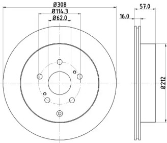 Тормозной диск HELLA 8DD 355 116-781