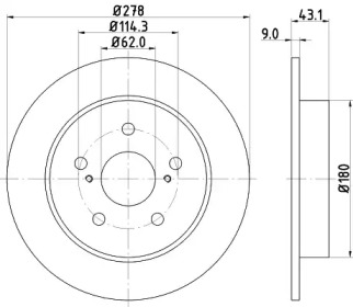 Тормозной диск HELLA 8DD 355 116-791