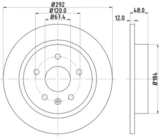 Тормозной диск HELLA 8DD 355 116-831