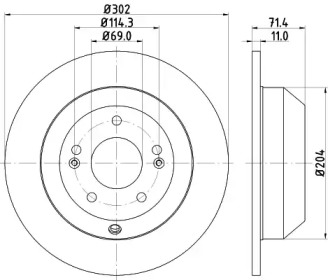 Тормозной диск HELLA 8DD 355 116-871