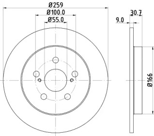 Тормозной диск HELLA 8DD 355 116-901