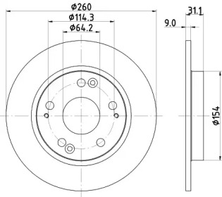 Тормозной диск HELLA 8DD 355 117-901