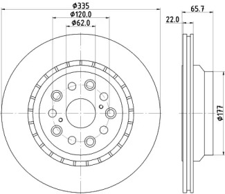 Тормозной диск HELLA 8DD 355 116-931