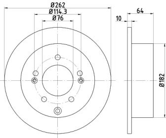 Тормозной диск HELLA 8DD 355 125-301