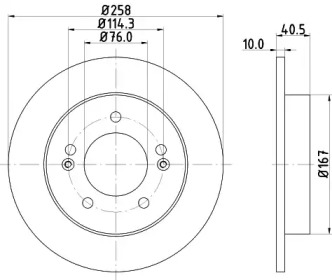 Тормозной диск HELLA 8DD 355 117-011