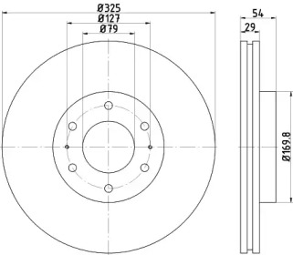 Тормозной диск HELLA 8DD 355 123-102