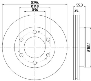 Тормозной диск HELLA 8DD 355 117-161