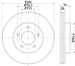 Тормозной диск HELLA 8DD 355 117-211