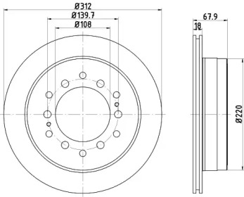 Тормозной диск HELLA 8DD 355 122-711