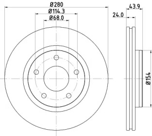 Тормозной диск HELLA 8DD 355 117-321