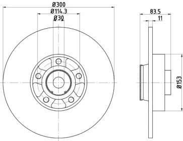 Тормозной диск HELLA 8DD 355 119-311