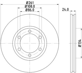 Тормозной диск HELLA 8DD 355 117-401