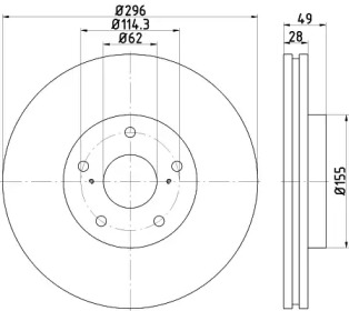 Тормозной диск HELLA 8DD 355 117-431