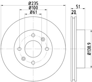 Тормозной диск HELLA 8DD 355 117-681