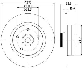 Тормозной диск HELLA 8DD 355 123-181