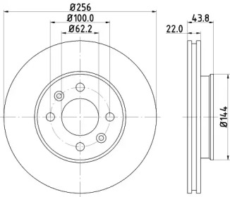 Тормозной диск HELLA 8DD 355 117-981