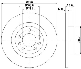 Тормозной диск HELLA 8DD 355 117-991