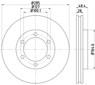 Тормозной диск HELLA 8DD 355 118-001