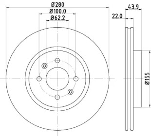 Тормозной диск HELLA 8DD 355 118-251