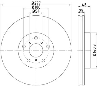 Тормозной диск HELLA 8DD 355 118-461