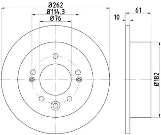 Тормозной диск HELLA 8DD 355 118-331