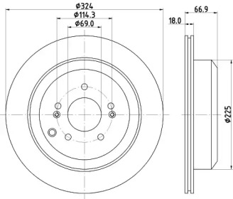 Тормозной диск HELLA 8DD 355 118-531