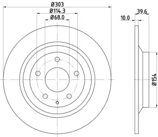 Тормозной диск HELLA 8DD 355 118-541