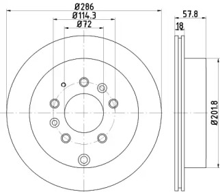 Тормозной диск HELLA 8DD 355 118-551