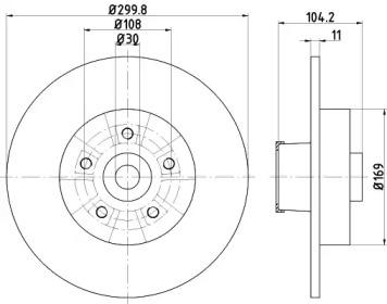 Тормозной диск HELLA 8DD 355 123-441