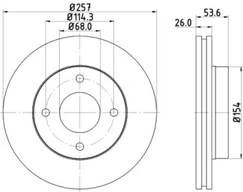 Тормозной диск HELLA 8DD 355 118-571