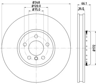 Тормозной диск HELLA 8DD 355 120-891