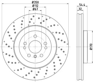 Тормозной диск HELLA 8DD 355 122-541