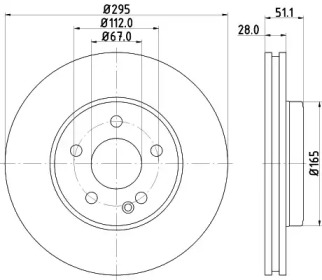 Тормозной диск HELLA 8DD 355 119-411