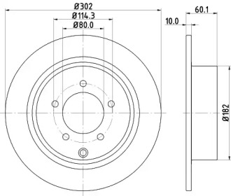 Тормозной диск HELLA 8DD 355 119-451