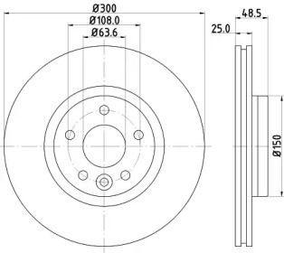 Тормозной диск HELLA 8DD 355 119-511