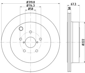 Тормозной диск HELLA 8DD 355 122-351