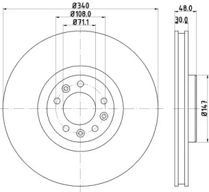 Тормозной диск HELLA 8DD 355 119-651