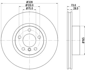 Тормозной диск HELLA 8DD 355 119-532