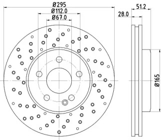 Тормозной диск HELLA 8DD 355 119-611