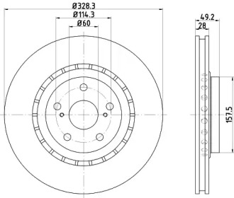 Тормозной диск HELLA 8DD 355 120-051