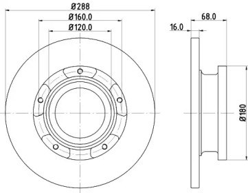 Тормозной диск HELLA 8DD 355 120-181