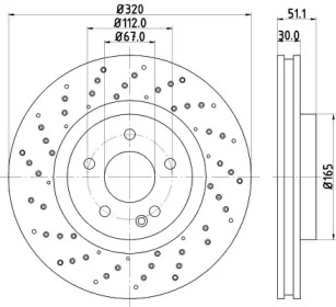 Тормозной диск HELLA 8DD 355 120-352