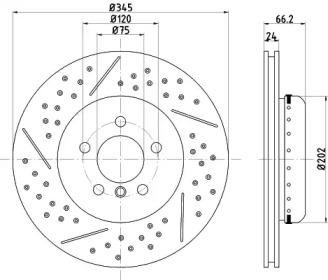 Тормозной диск HELLA 8DD 355 120-781