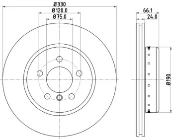 Тормозной диск HELLA 8DD 355 120-661